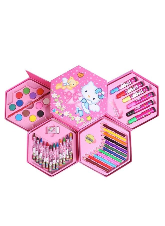 Generic - 46-Piece Cartoon Pattern Kids Art Supplies Painting Set - Image 1