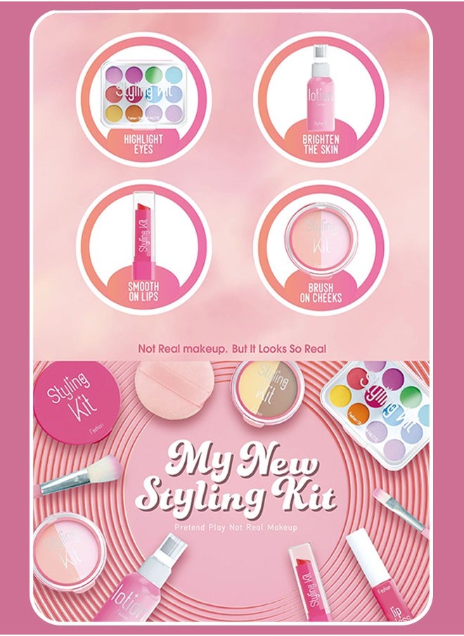 Lemon Makeup Kit for Girls, Pretend Makeup Toys for Toddles, Play Cosmetic Set  for Kids, Toddlers, and Dress-Up Fun  - Image 4