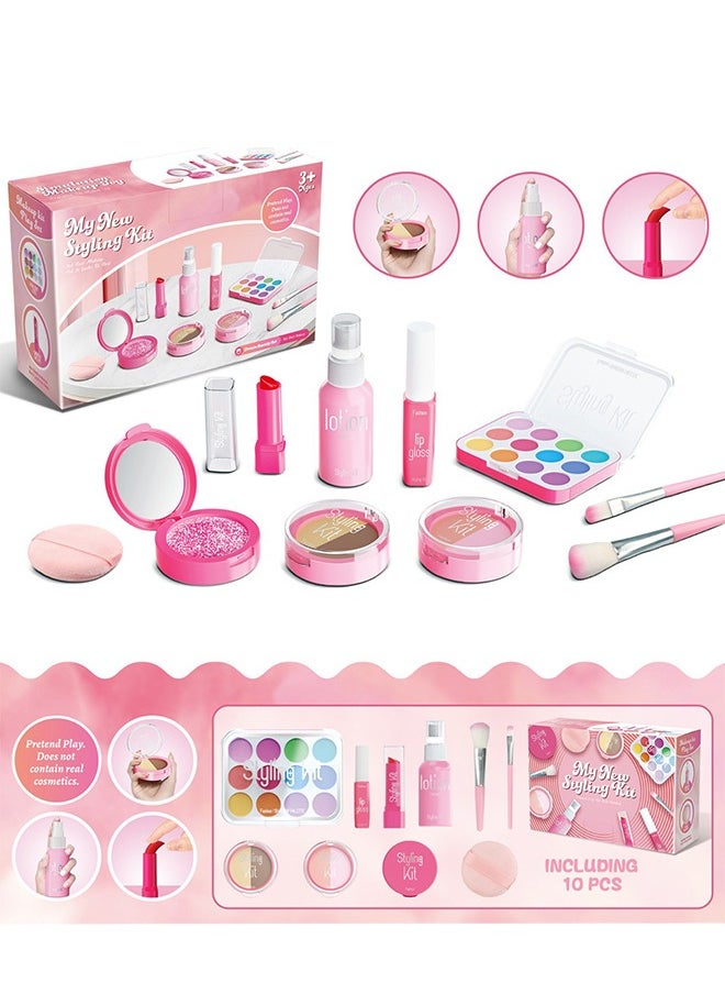 Lemon Makeup Kit for Girls, Pretend Makeup Toys for Toddles, Play Cosmetic Set  for Kids, Toddlers, and Dress-Up Fun  - Image 1