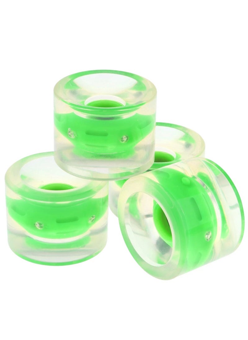 Generic 60x45MM 78A LED Light Skateboard Wheels With Bearings 4PCS With T-Tool, Green  - Image 5
