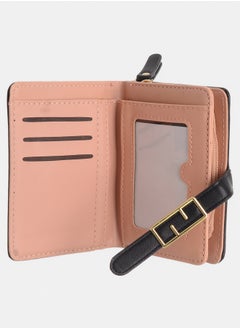 Akher el Ankoud Women's leather wallet with multiple pockets and a rectangular lock  - Image 2