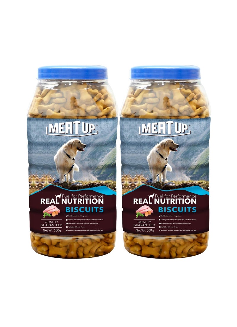 Meatup Dog Biscuits Mutton (Buy 1 Get 1) 2 x 500g  - Image 1