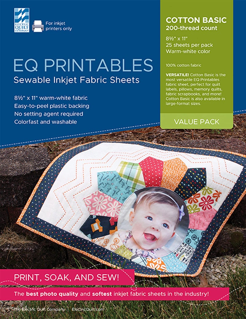 Electric Quilt EQ Inkjet Printable Cotton Basic Fabric Sheets 8.5"X11" - 25/Pkg - Image 5
