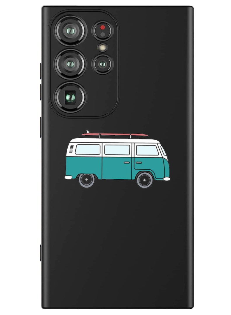 Theodor غطاء سليم واقي من السيليكون السائل مع حماية كاملة للجسم مضاد للخدش ومضاد للصدمات لهاتف سامسونج جالاكسي S24 ألترا (أسود) - VAn - Image 1