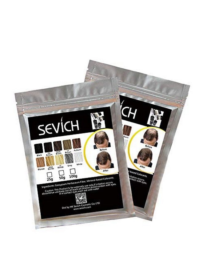Sevich All Hair Building Fiber Refill Bag Powder Based Fibers Black Size 25 Gm (Pack Of 2) - Image 1