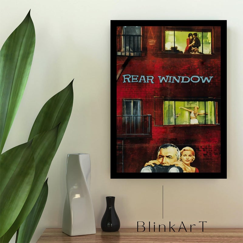 BLINKART BLINKART Aesthetic Rear Window 1954 Movie Photo Frame Album Poster Wall Art Print Decor Perfect For Home Bedroom Living Room Bedroom Home Office Study Room13 10 Inches  - Image 2