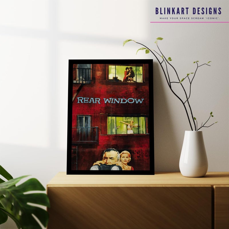 BLINKART BLINKART Aesthetic Rear Window 1954 Movie Photo Frame Album Poster Wall Art Print Decor Perfect For Home Bedroom Living Room Bedroom Home Office Study Room13 10 Inches  - Image 3