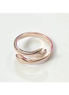 925 Sterling Silver Hug Ring Vintage Open Band White Gold