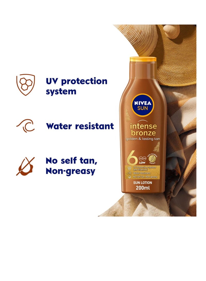 Body Care NIVEA Sun Tanning Lotion, Carotene, Vitamin E, SPF 6, 2 x 200ml Bronze - Image 2