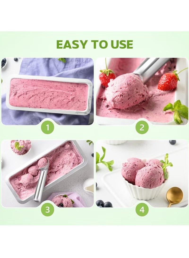 Silver Ice Cream Scoop with Heat-Conductive Liquid-Filled Handle, Professional for Desserts & Meatballs.  - Image 2