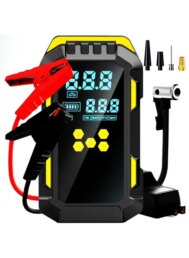 Top Version Multi Function Air Pump 5 In 1 Car Jump Starter With Digital Tire Inflator - Image 2