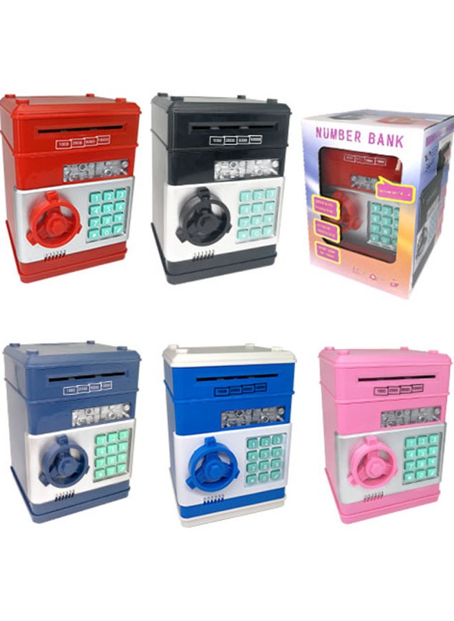 Generic Children's Money Saving Box Anti-fall Safe Deposit Box Style Boys Girls Can Deposit Withdraw Password-Color:Classic Deep Powder-Dimensions:13*13*19  - Image 5
