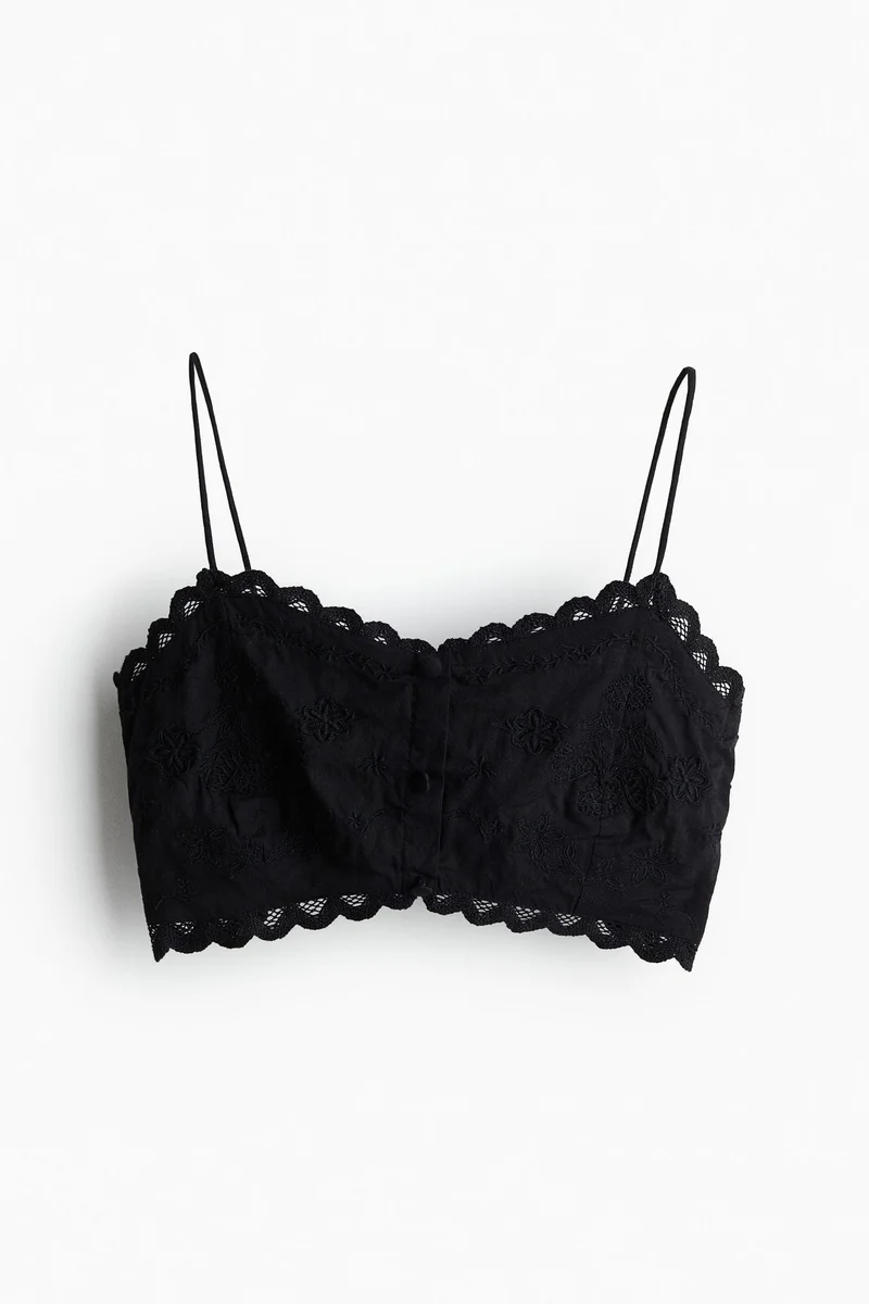H&M Embroidered bralette top