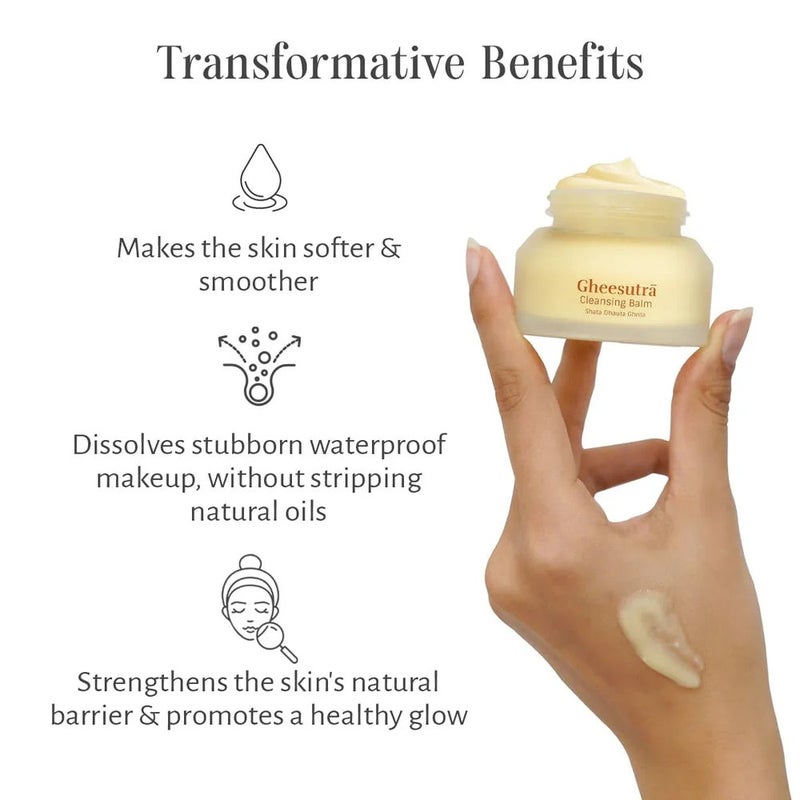Shankara Gheesutrā Daily Cleansing Balm – 45 ml| Gentle Makeup Remover - Image 4