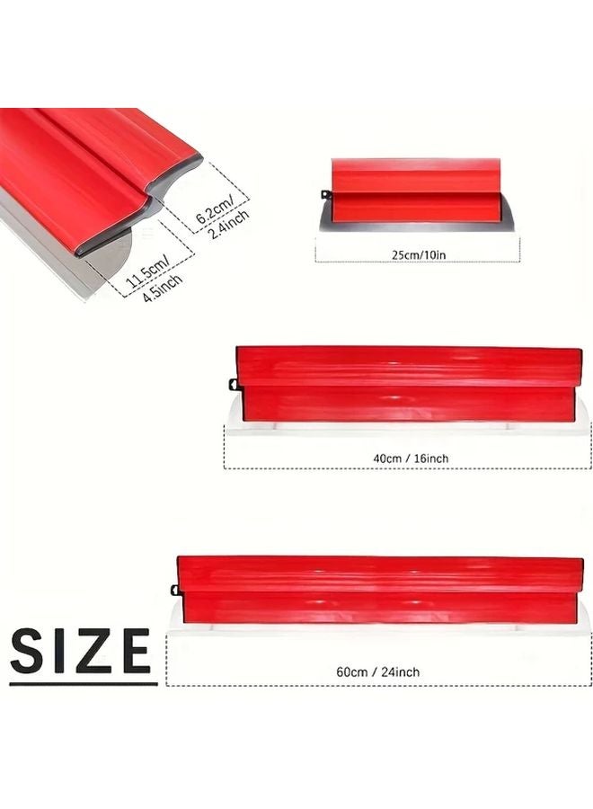 Red Putty Scraper 3pcs Set 16 24 31 Inch Wall Scraper Tool - Image 4