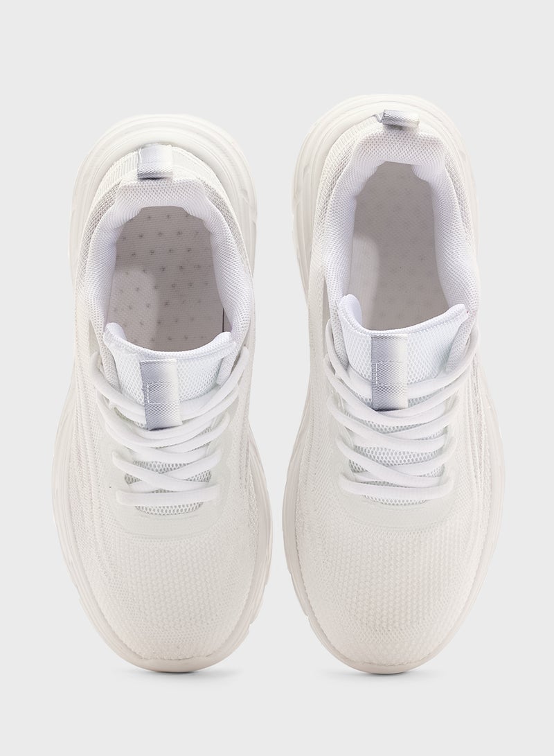 Ginger Lace Up Knit Sneaker  - Image 4