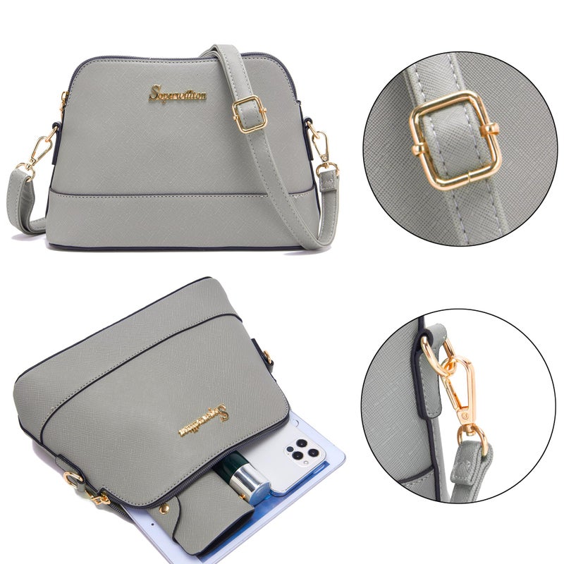 Soperwillton Handbag for Women Wallet Tote Bag Shoulder Bags Top Handle Satchel 5pcs Purse Set - Image 5