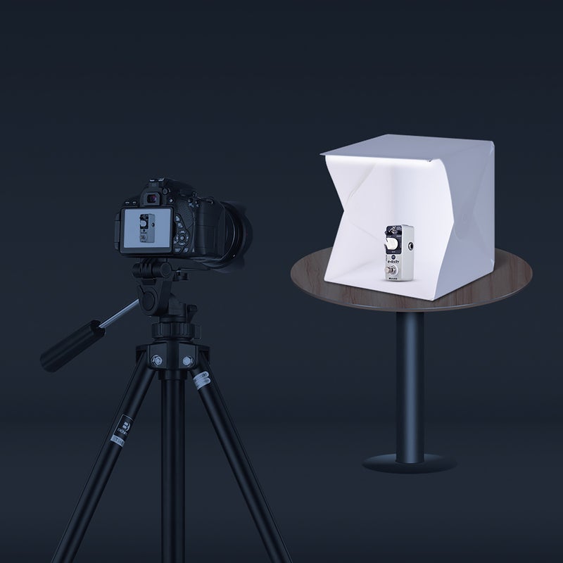 Portable DIY LED Studio Light Box Tent Kit Mini Foldable Photo Studio Softbox 6500K with Built-in 1pc LED Strip 6 Different Colors of Backdrops 5V 1A USB Input for Small Products Still Life - Image 4