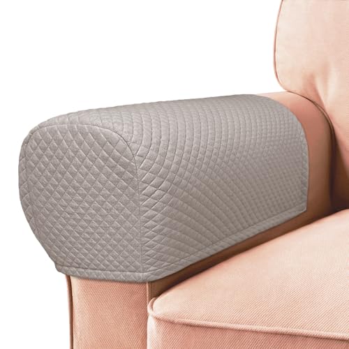 Roytub Stretch Couch Arm Covers Breathable Armrest Cover for Sofas and Chairs Armrest Cover Keep Home Clean ScratchResistant Sofa Arm Covers Protect and Decorate Your SofaMedium Taupe 2PCS