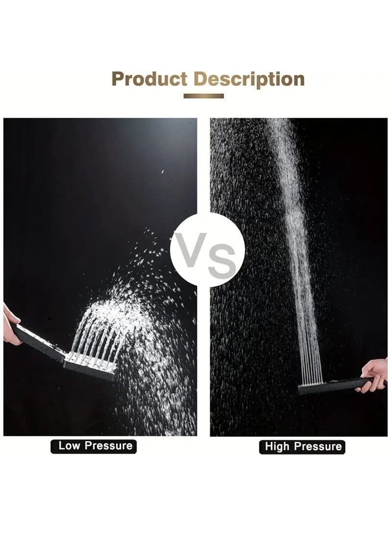 Transform Your Shower Experience with a 6 High Pressure RainShower Head and Two-in-One Handheld Set, Plus 78 Extra LongHose, 3-Way Diverter, and Adhesive Shower Head Holder! - Image 5