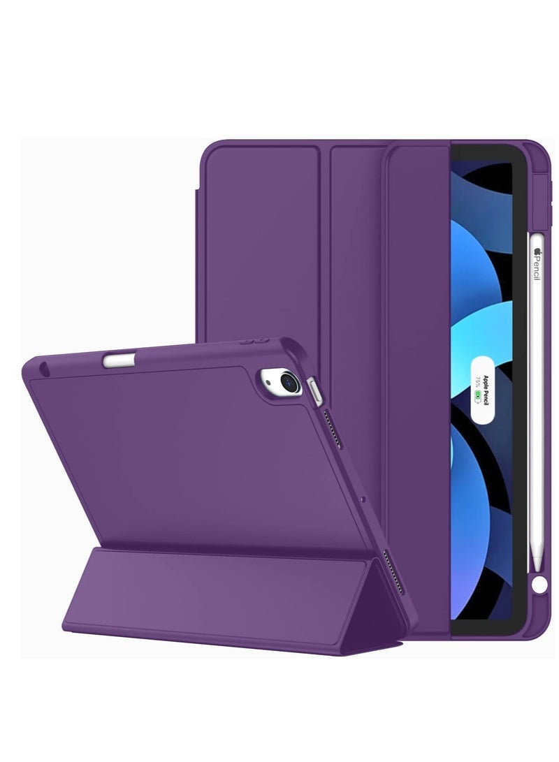 SmartGrist SmartGrist Smart Case for iPad Air - Fits 6th Gen 11-Inch (2024), 5th & 4th Gen 10.9-Inch (2022/2020) - Dark Purple, Touch ID Support, Auto Wake/Sleep - Image 1