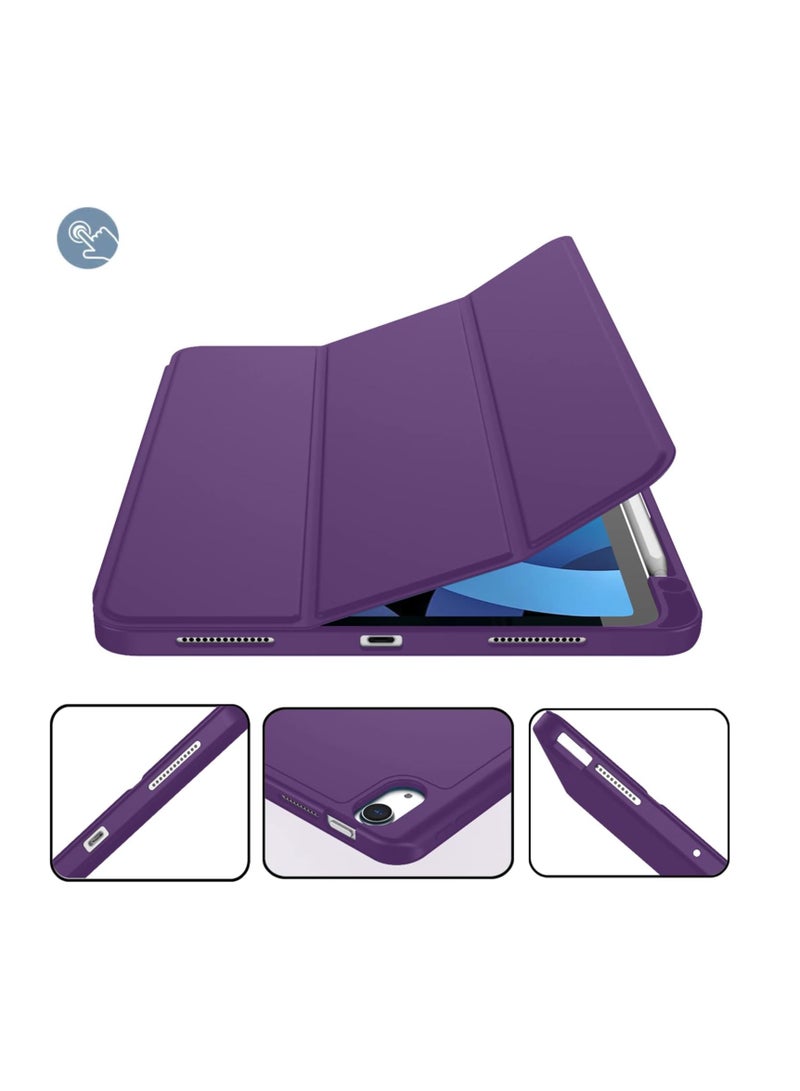 SmartGrist SmartGrist Smart Case for iPad Air - Fits 6th Gen 11-Inch (2024), 5th & 4th Gen 10.9-Inch (2022/2020) - Dark Purple, Touch ID Support, Auto Wake/Sleep - Image 4