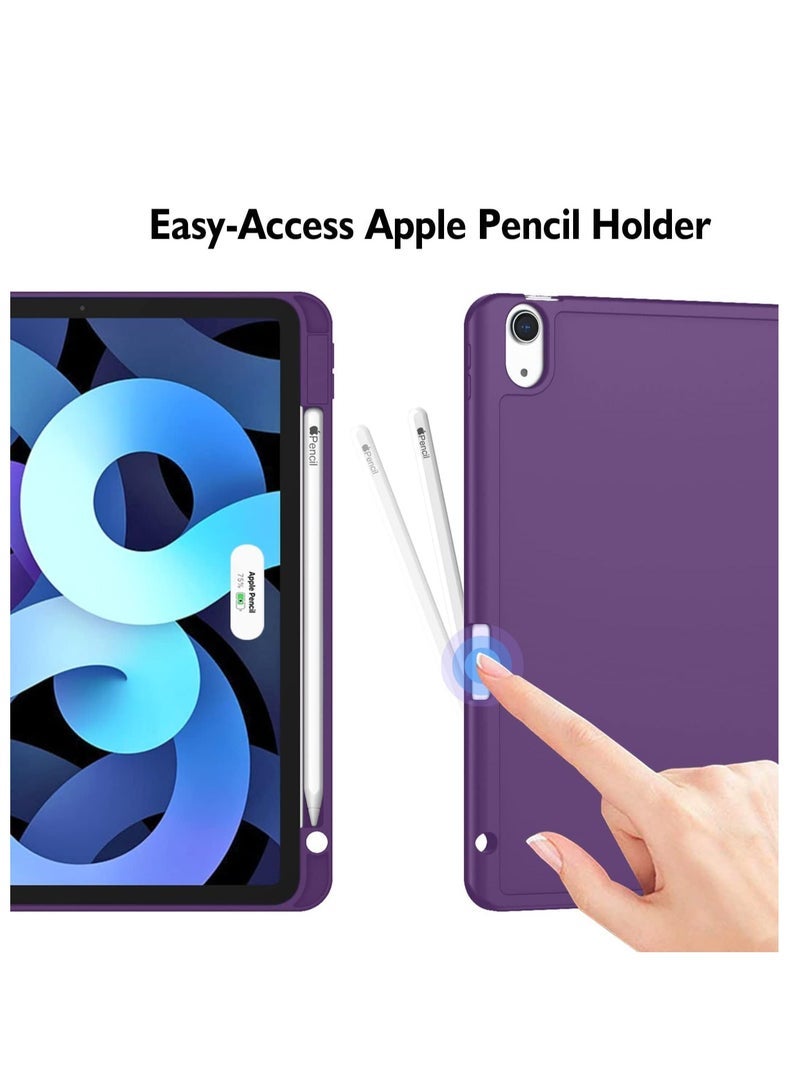 SmartGrist SmartGrist Smart Case for iPad Air - Fits 6th Gen 11-Inch (2024), 5th & 4th Gen 10.9-Inch (2022/2020) - Dark Purple, Touch ID Support, Auto Wake/Sleep - Image 3