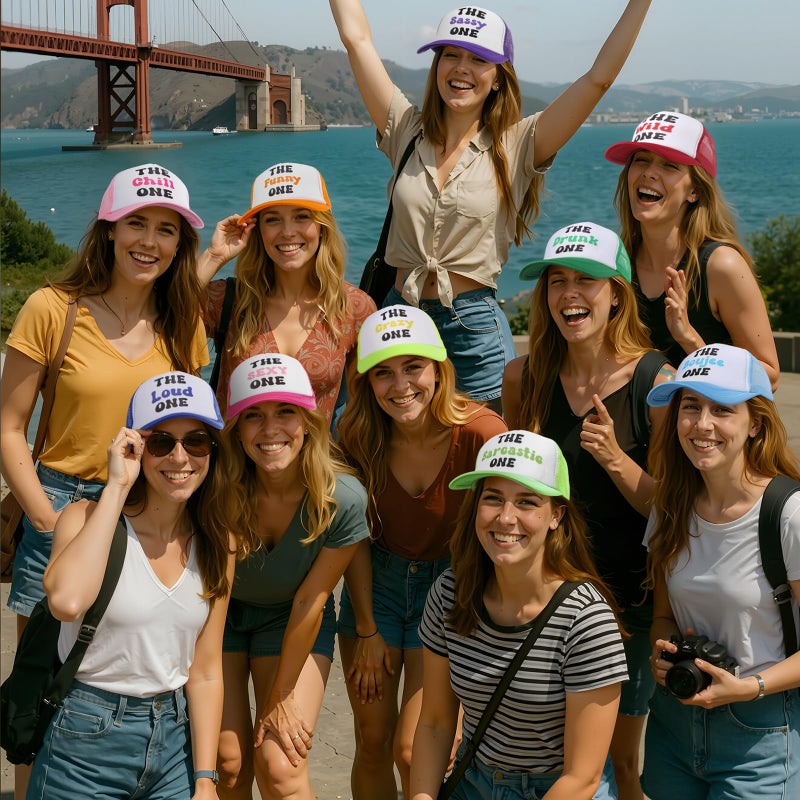JaGely 10 Pack Funny Hat for Women Neon Group Baseball Cap Adjustable Bride Hat for Bachelorette Party Girl Trip Weekend(The XXX One,Colorful) - Image 2