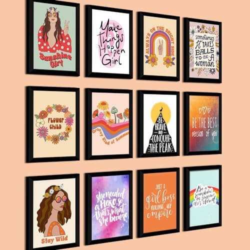 PAPER PLANE DESIGN Women Empowerment Wall Posters Set Home Office Decor Set of 12 - A4 Size (FRAMED) - Image 2