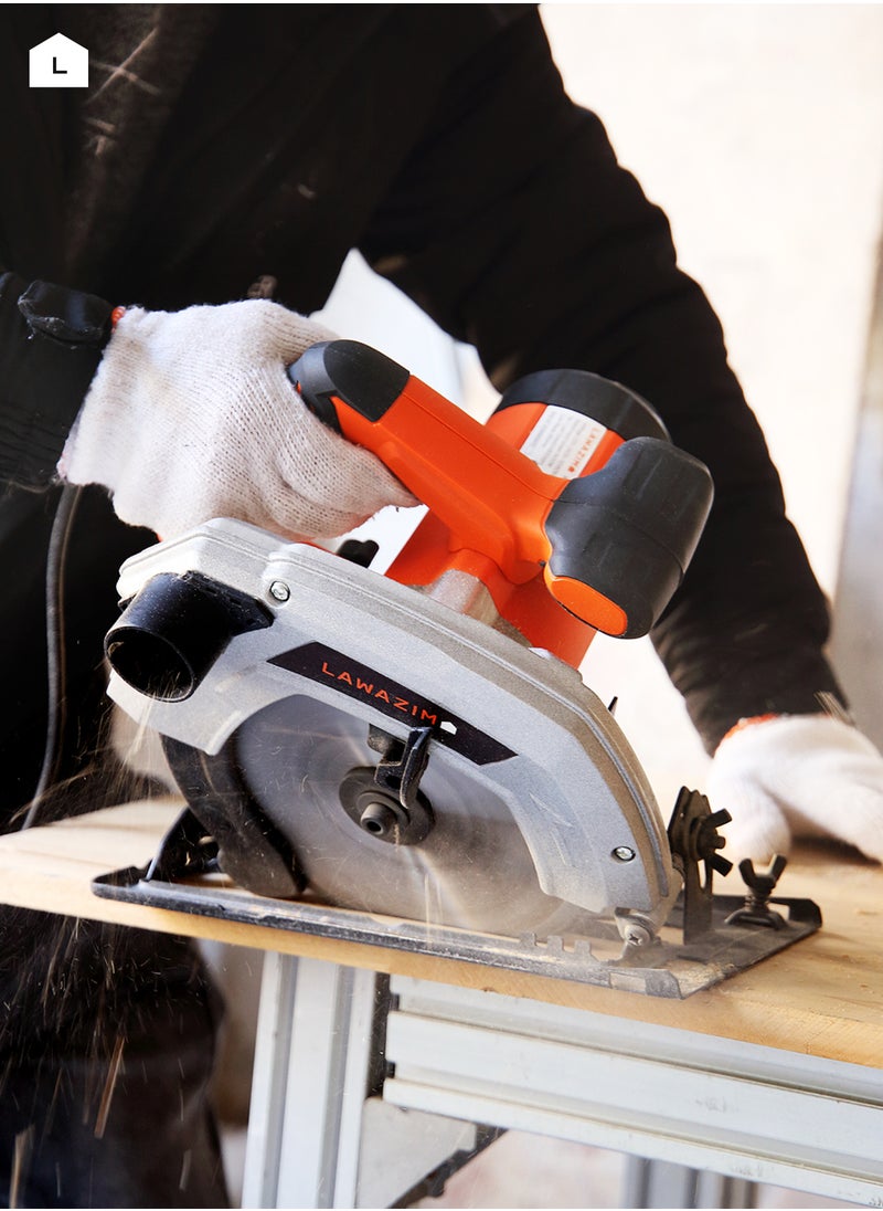 LAWAZIM - Circular Saw- 1400W - Precision Cutting High-Power Long Cord Bench Table Saw with Anti-Vibration System and Overload Protection-for Home Improvement Woodwork Metalwork Workshops and Construction - Image 1