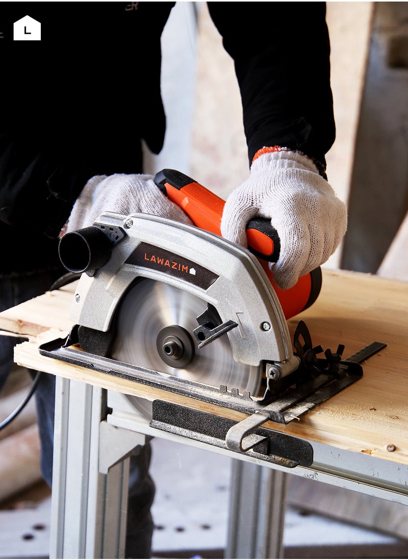 LAWAZIM - Circular Saw- 1400W - Precision Cutting High-Power Long Cord Bench Table Saw with Anti-Vibration System and Overload Protection-for Home Improvement Woodwork Metalwork Workshops and Construction - Image 1