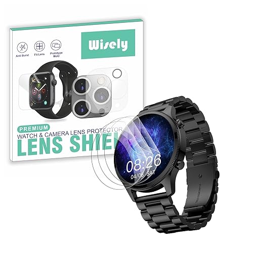 Wisely |3pcs| Screen Guard Protector For Noise Halo Plus Elite Edition Smartwatch |1.46"| Bubble Free, Easy installation kit, HD Clear, Full Cover - Image 1