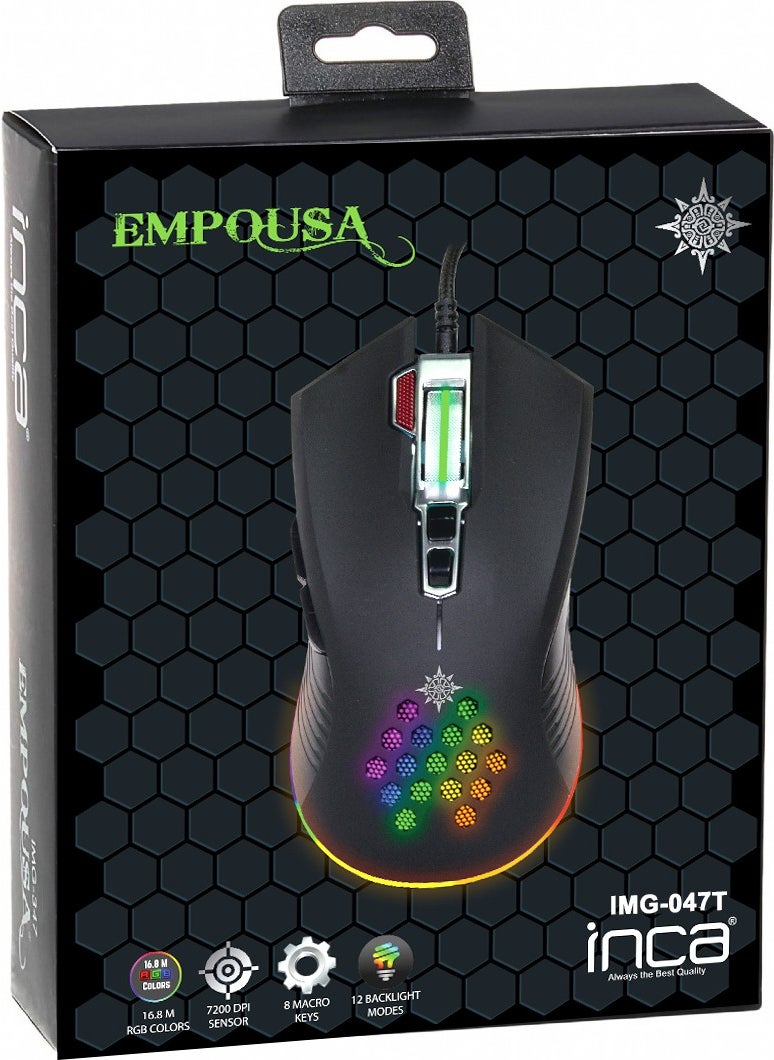 Inca - IMG-047T Empousa RGB 7200 Dpi Macro Keys Mouse - Image 1