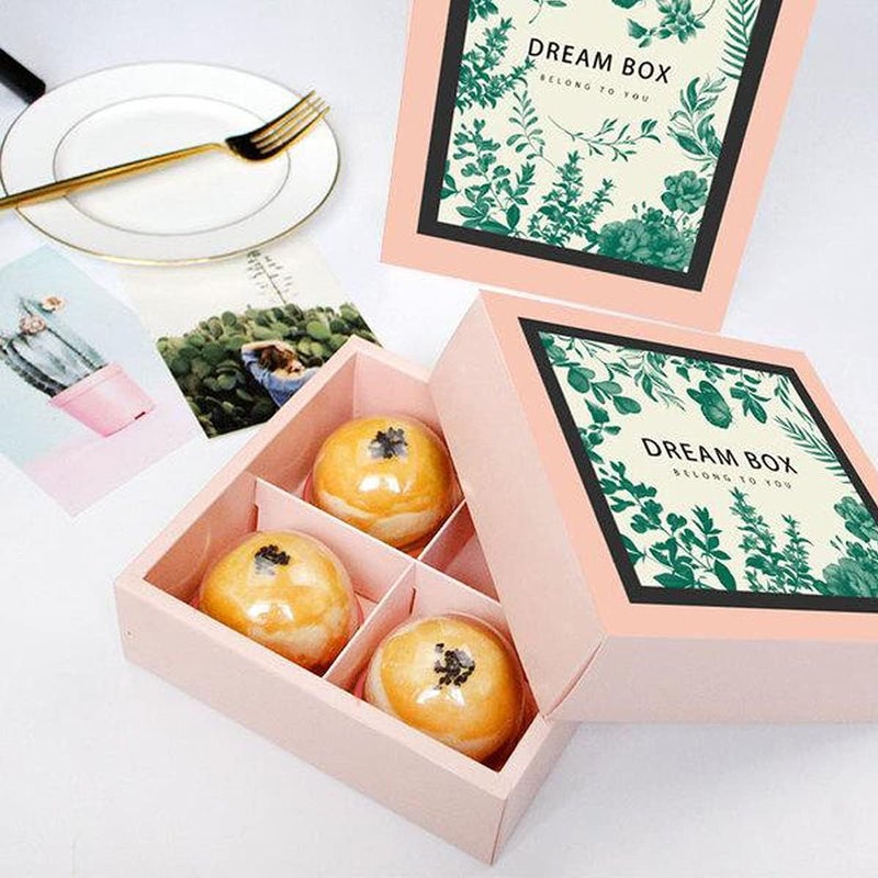 PRALB 100 Set 2.75x2.75x2 inch Mini Cupcake Boxes Clear Plastic Muffin Pod Dome Muffin Single Container Box Wedding Birthday Gifts Supplies for Cheese Pastry Dessert Mooncake (round, pink) - Image 5