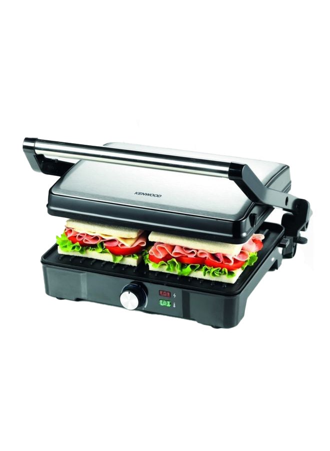 KENWOOD Health Grill, 3 Adjustable Grill Positions, 2000 W HGM31.000SI Silver - Image 1