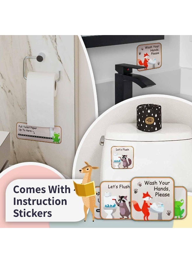 Putska Potty Training Chart with 35 Stickers, 3 Reminder Stickers and Crown for Toddlers Boys and Girls - Potty Training Rewards for Kids - Zoo Animal - Image 2