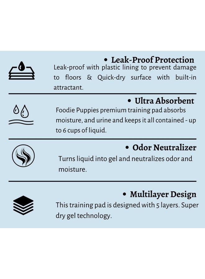 وسادة تدريب الحيوانات الأليفة على التبول والتبرز (45×60 سم - 10 وسادات) للجراء والكلاب | حماية ضد التسرب | فائقة الامتصاص | محايدة للرائحة | تصميم متعدد الطبقات - Image 5
