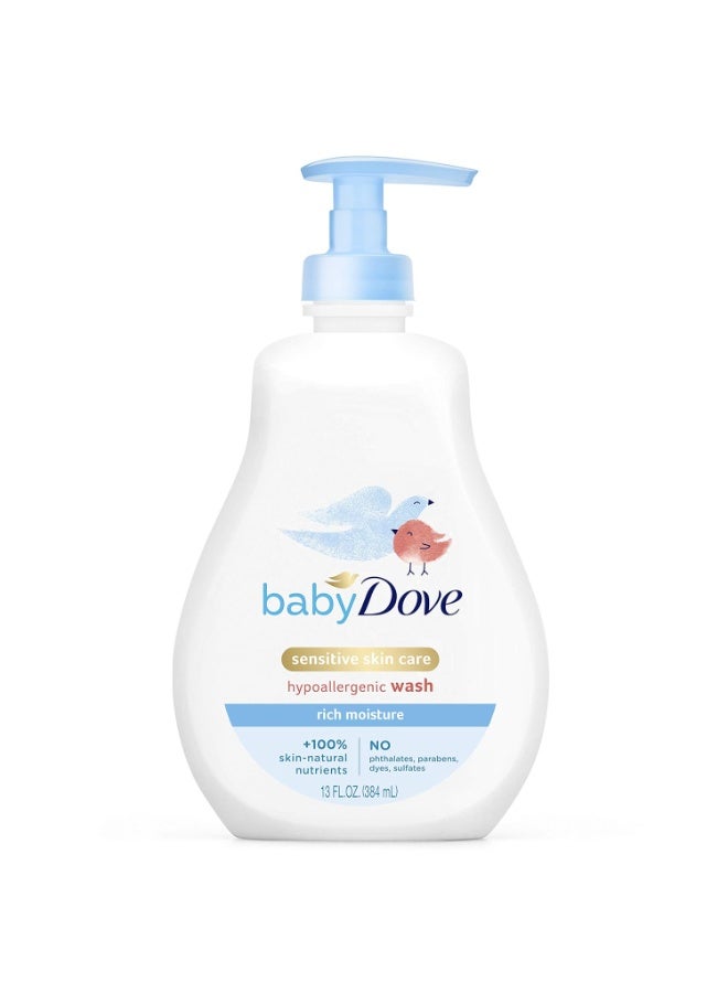 Baby Dove Tip to Toe Baby Wash and Shampoo For Baby's Delicate Skin Rich Moisture, Tear-Free and Hypoallergenic 13 oz - Image 1