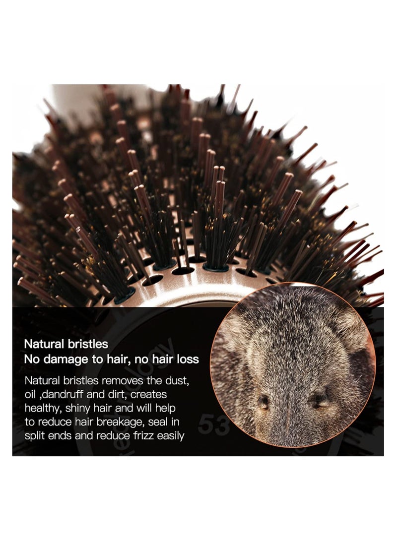 SOLARAE Round Brush Set, Ceramic Ion Thermal Barrel Round Brush for Blow Drying, 4 Different Sizes Bristle Round Hair Brush for Hair Drying, Styling, Curling and Shine - Image 4
