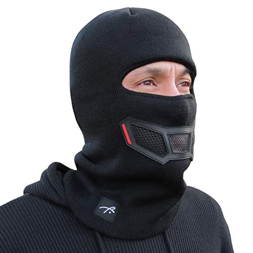 Grace Folly Knit Balaclava Full Face Winter Ski Mask with Vented Mouthpiece (Black) - Image 1