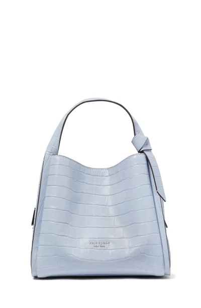 كيت سبيد Knott Croc-Embossed Medium Crossbody Tote