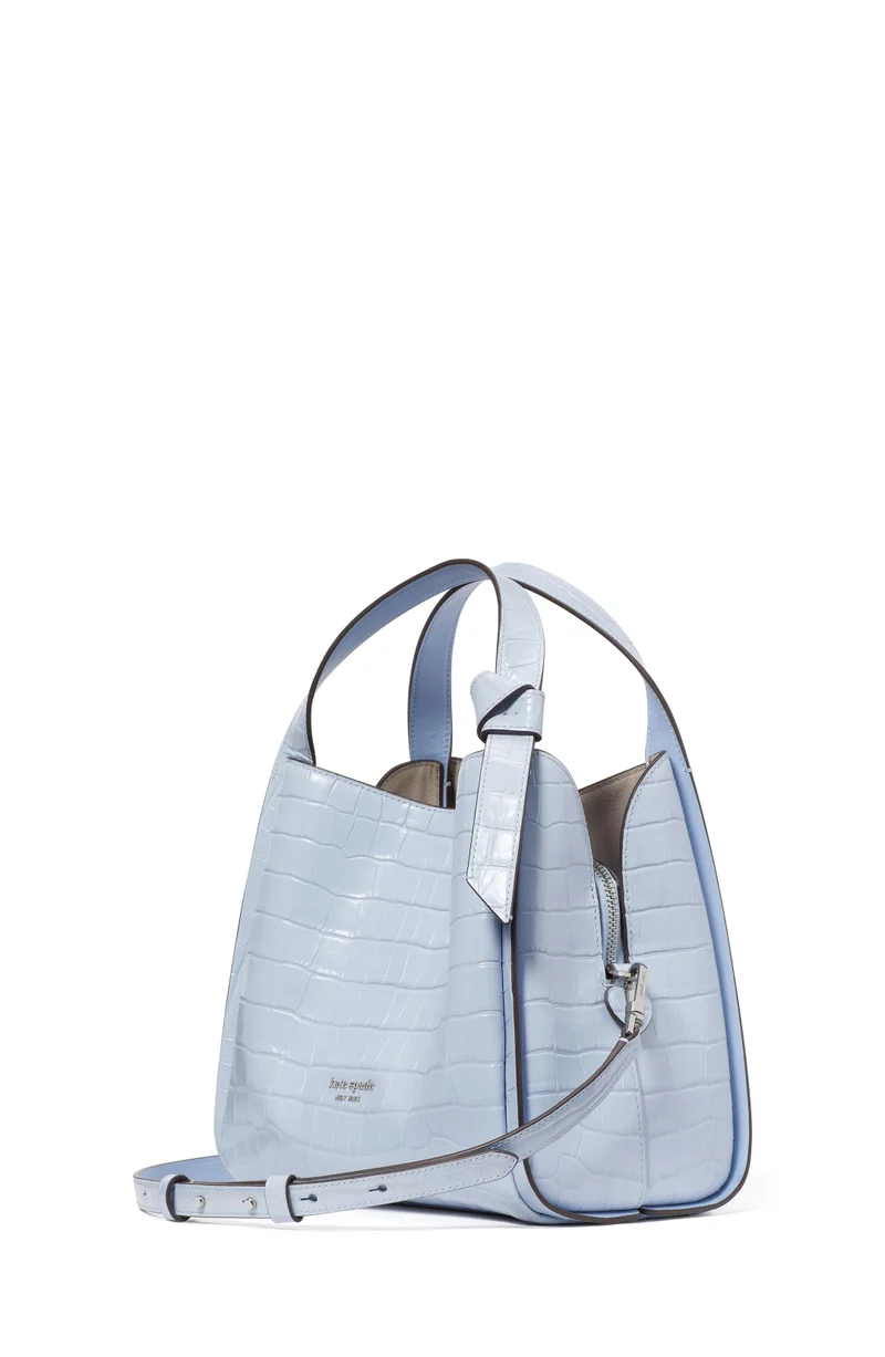 Kate Spade Knott Croc-Embossed Medium Crossbody Tote