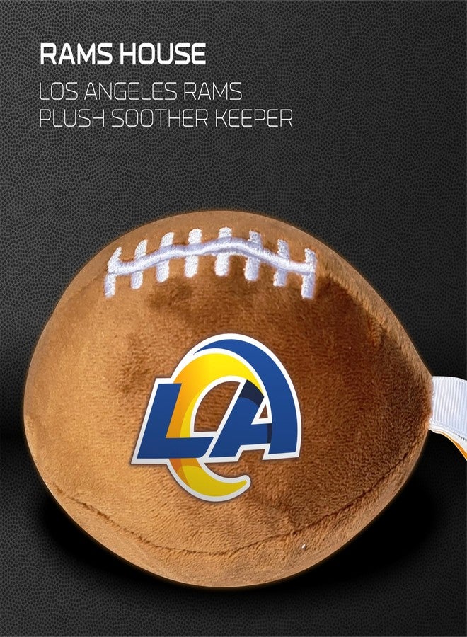 Smilo Los Angeles Rams Plush Football Pacifier Holder by Smilo - Officially Licensed NFL Soother Holder - Soft Plush Toy and Dummy Holder - Fits Any Pacifier - Stroller Accessory & Newborn Essential - Image 5