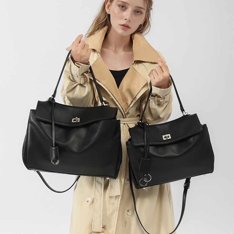 Large Capacity Lock Buckle Single Room Underarm Tote Bag Niche Ins Relaxation Minimax Crossbody - Image 3