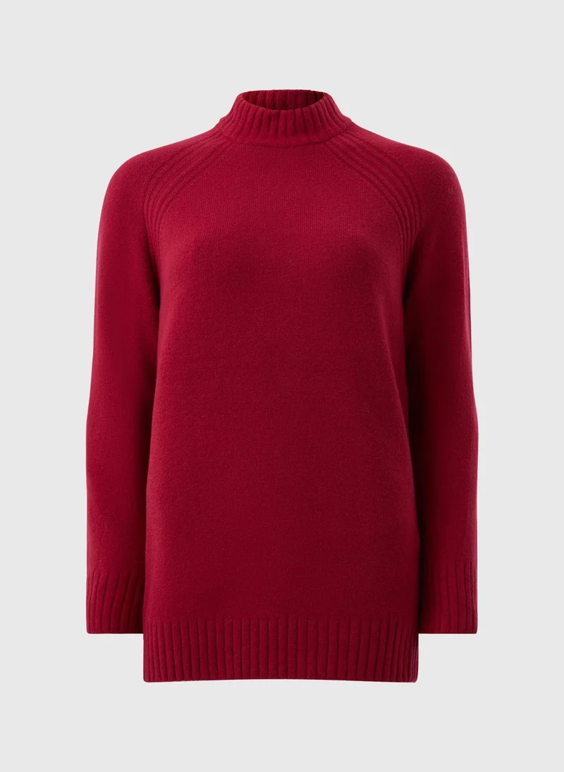 Matalan Red Roll Neck Tunic Jumper