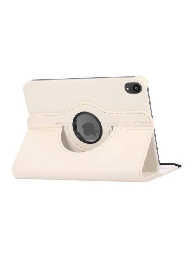 eGreen99 for iPad mini (2024/2021) 7th/6th 8.3-Inch Case Cover, Multi-Angle Stand + 360 Rotating Bracket + Shockproof Leather Slim Protective Cover,White - Image 1