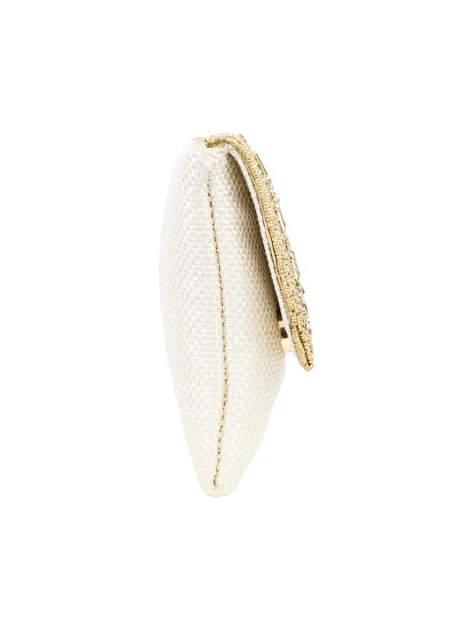 Dollar's Fashion Jute Clutch for Women JF322, Eco Friendly Handbag, Stylish Evening Party Purse, Mini Bag for Wedding, Beach, Casual and Formal Use, Lightweight with Secure Closure (Cream) - Image 3