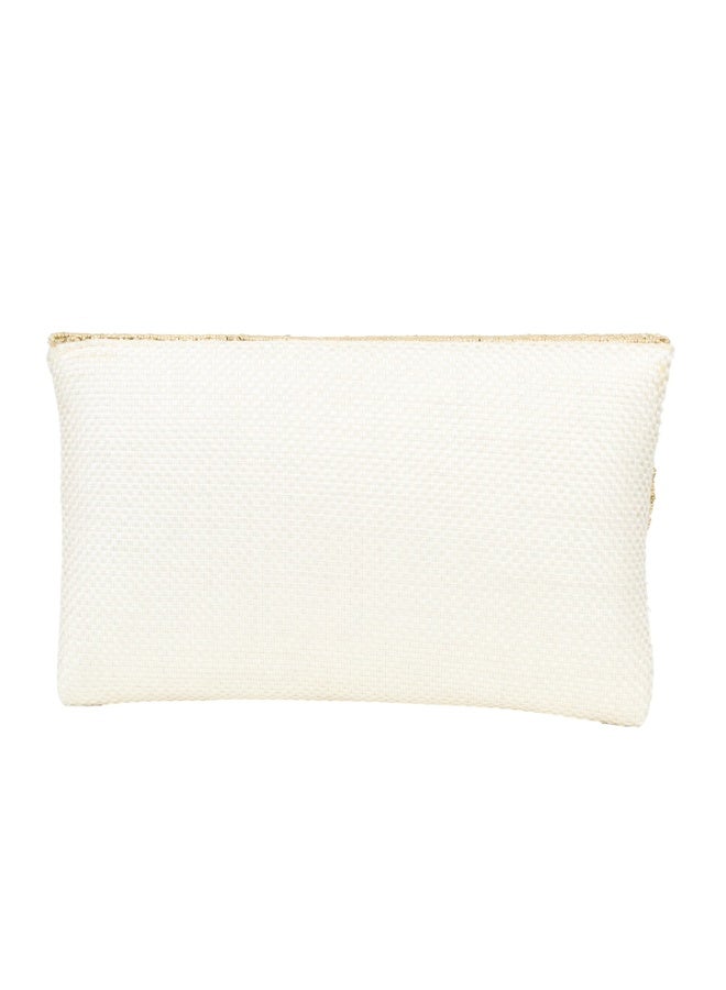 Dollar's Fashion Jute Clutch for Women JF322, Eco Friendly Handbag, Stylish Evening Party Purse, Mini Bag for Wedding, Beach, Casual and Formal Use, Lightweight with Secure Closure (Cream) - Image 4