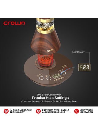 Crownline IB-413 Electric Incense Burner, 220-240 V, 50-60 Hz, 300-360 W, Compatible with Fragrant Oil, Incense, and Eaglewood - view 4