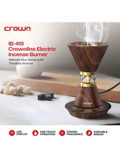 Crownline Crownline IB-413 Electric Incense Burner, 220-240 V, 50-60 Hz, 300-360 W, Compatible with Fragrant Oil, Incense, and Eaglewood  - Image 2
